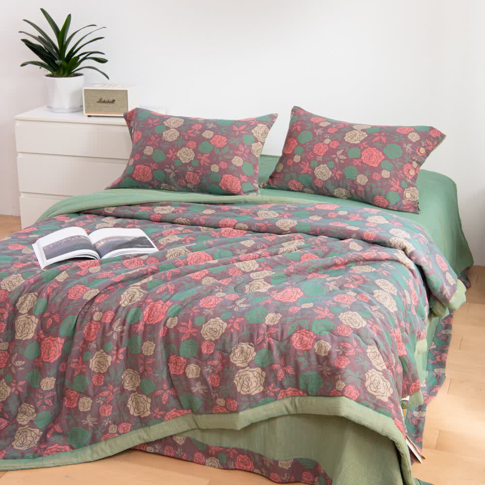Vintage Rose Comfy Cotton Gauze Bedding - image 5