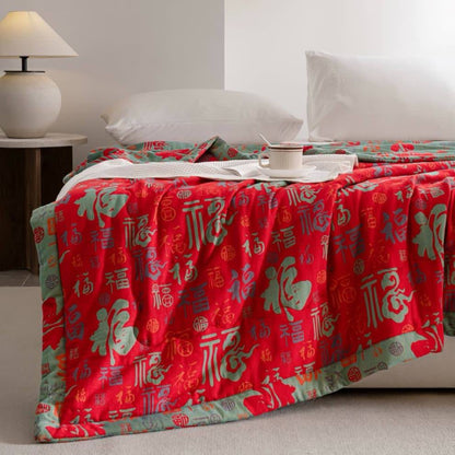 Yarn-dyed Retro Cotton Gauze Comfy Quilt - image 2