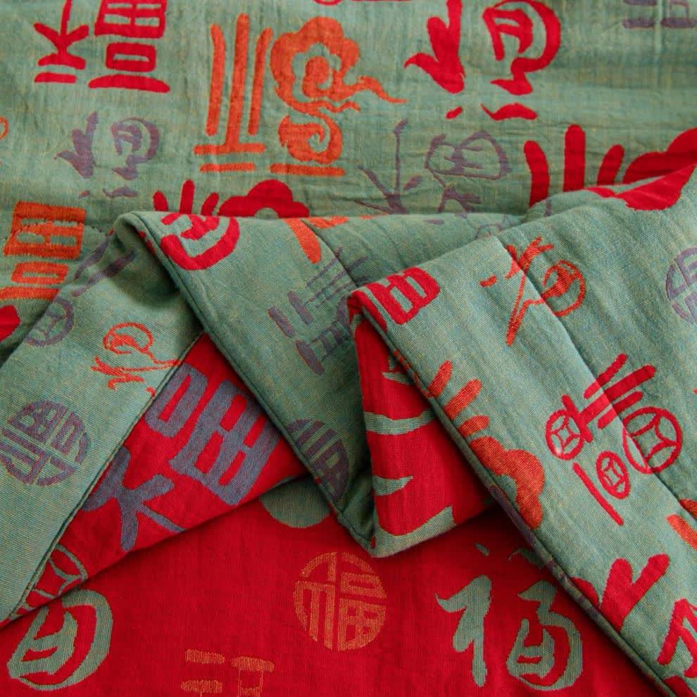 Yarn-dyed Retro Cotton Gauze Comfy Quilt - image 4