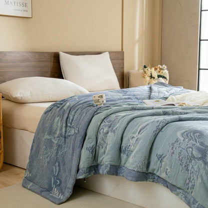 Landscape Double Layer Cotton Gauze Breathable Quilt - image 3
