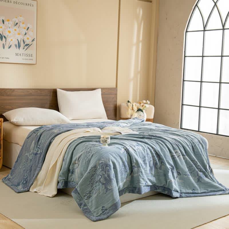 Landscape Double Layer Cotton Gauze Breathable Quilt - image 2