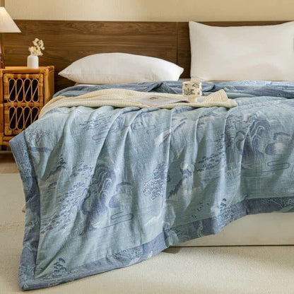 Landscape Double Layer Cotton Gauze Breathable Quilt - image 1