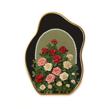 Rural Rose Desktop Painting Ornament - A-Yellow Frame - 2PCS - 8"W x 10"H - image 2