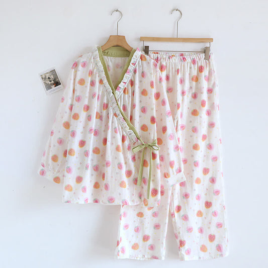 Rural Strawberry Pure Cotton Nightwear Set - XL - image 0