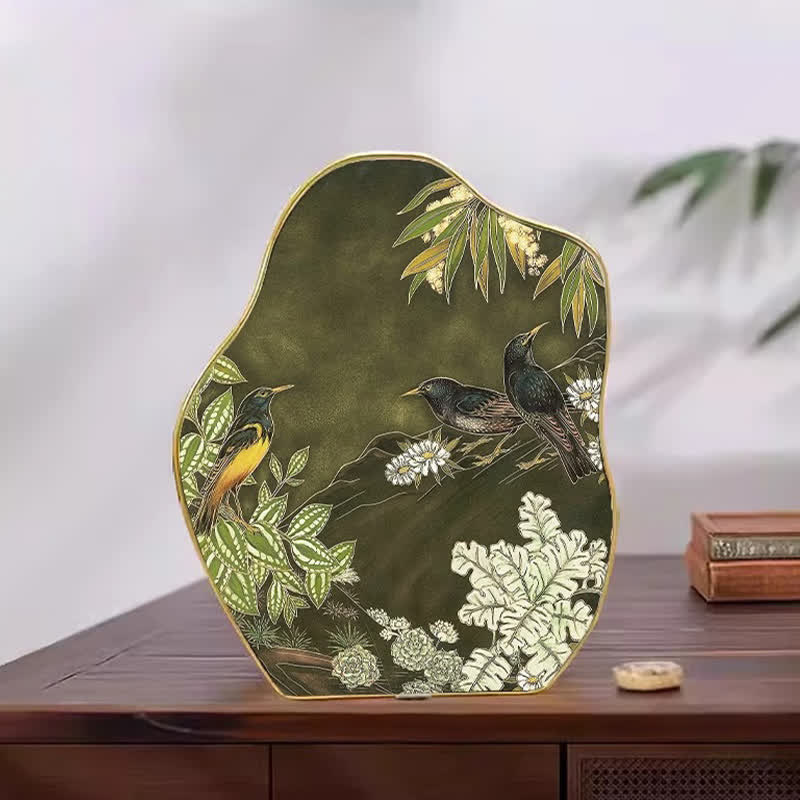 Floral Bird Desktop Painting Ornament - image 2