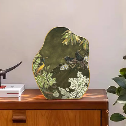 Floral Bird Desktop Painting Ornament - image 1