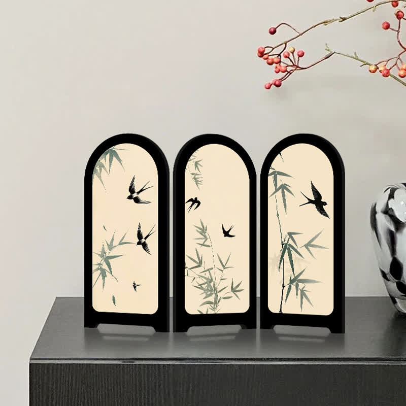 Foldable Home Decor Floral Bird Ornament - B - 2PCS - 16"W x 12"H - image 3