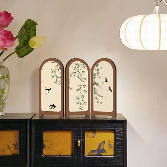 Foldable Home Decor Floral Bird Ornament - Set (A+B) - 2PCS - 16"W x 12"H - image 0