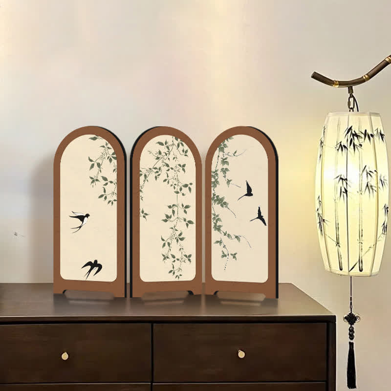 Foldable Home Decor Floral Bird Ornament - image 1