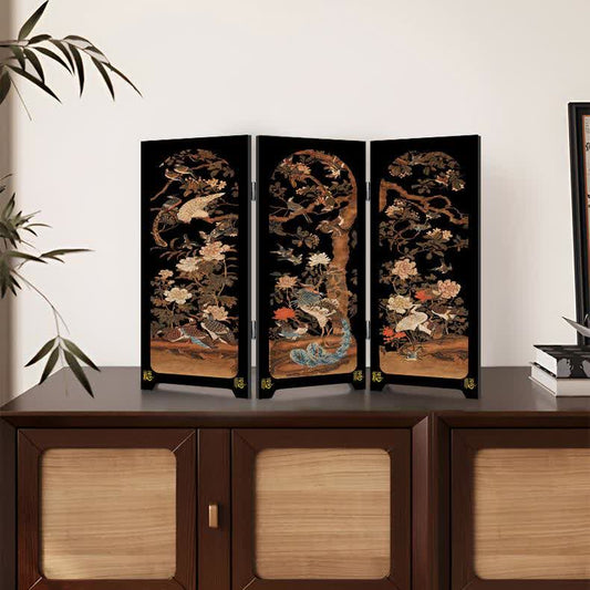 Vintage Floral Foldable Decorative Ornament - Set （A+B） - 2PCS - 12"W x 10"H - image 0