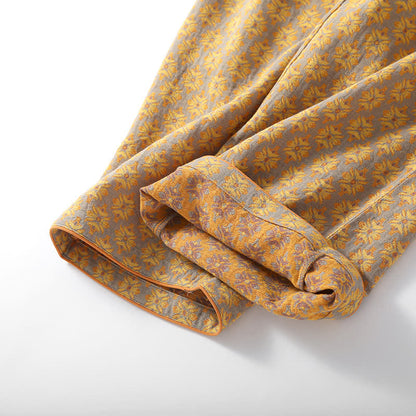 V-neck Vintage Jacquard Cotton Gauze Pajama Set - image 9