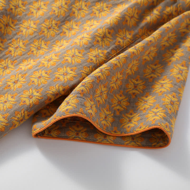 V-neck Vintage Jacquard Cotton Gauze Pajama Set - image 4