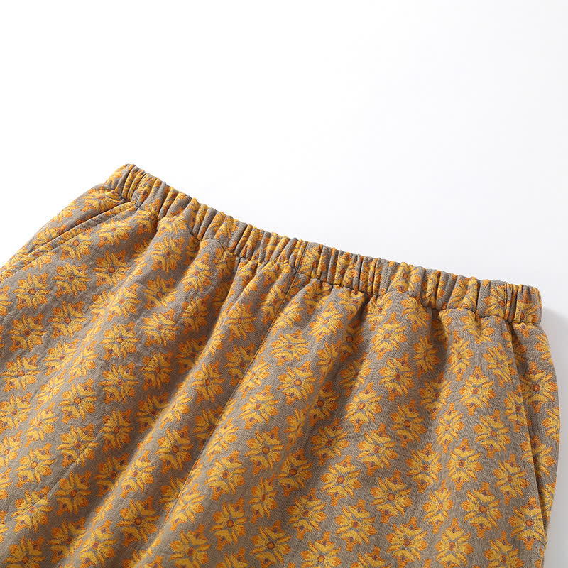 V-neck Vintage Jacquard Cotton Gauze Pajama Set - image 7