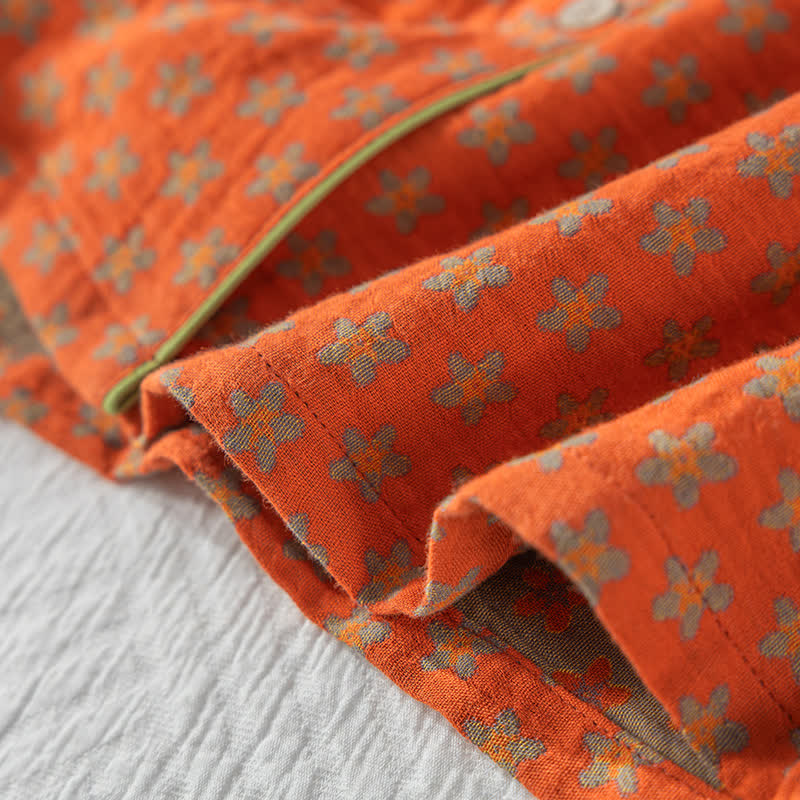 Bright Color Cotton Gauze Soft Nightwear Set - image 7