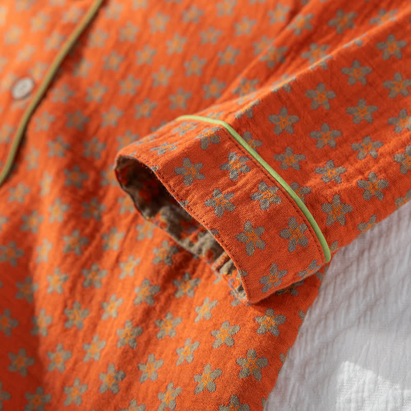 Bright Color Cotton Gauze Soft Nightwear Set - image 5