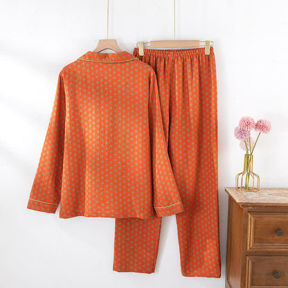 Bright Color Cotton Gauze Soft Nightwear Set - image 1