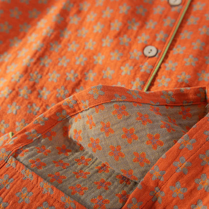 Bright Color Cotton Gauze Soft Nightwear Set - image 4