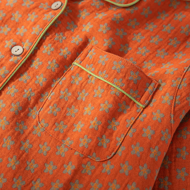 Bright Color Cotton Gauze Soft Nightwear Set - image 3