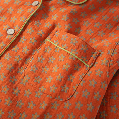 Bright Color Cotton Gauze Soft Nightwear Set - image 3