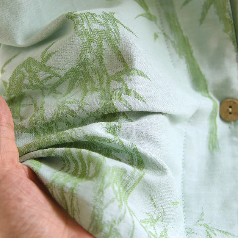 Rural Bamboo Cardigan Pure Cotton Pajama Set - image 6