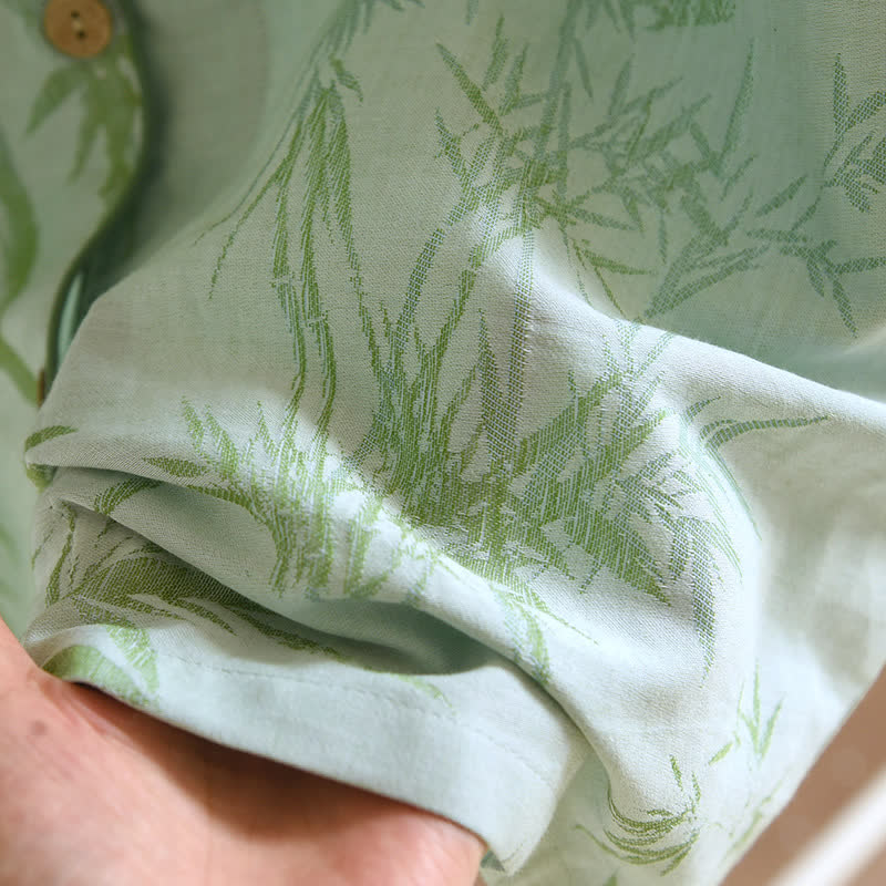 Rural Bamboo Cardigan Pure Cotton Pajama Set - image 8