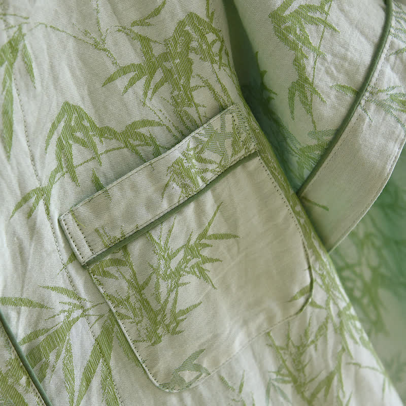 Rural Bamboo Cardigan Pure Cotton Pajama Set - image 4