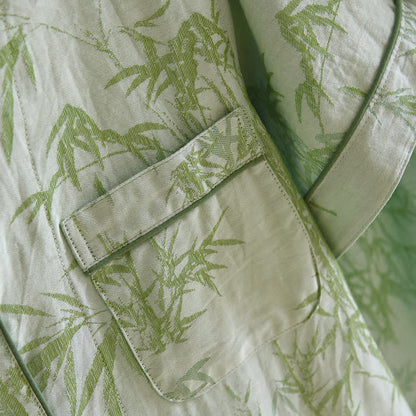 Rural Bamboo Cardigan Pure Cotton Pajama Set - image 4