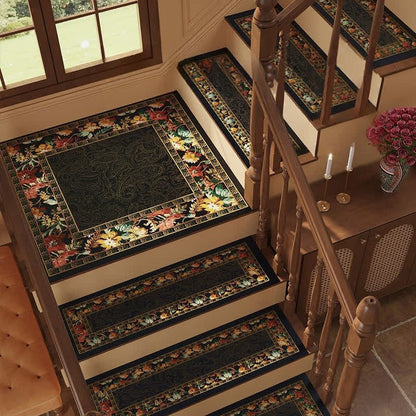 Floral Diatom Mud Non-slip Stair Tread Carpet  - image 4