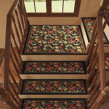 Floral Diatom Mud Non-slip Stair Tread Carpet  - image 2
