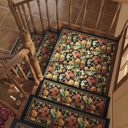 Floral Diatom Mud Non-slip Stair Tread Carpet  - image 1