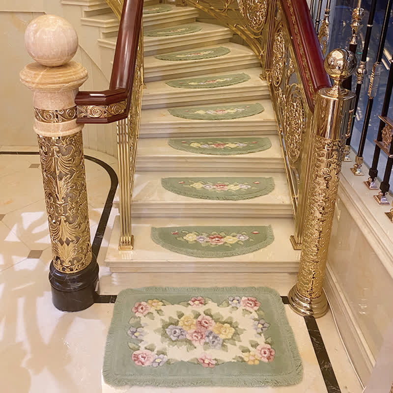 Floral Tassel Non-Slip Stair Treads Carpet - image 16