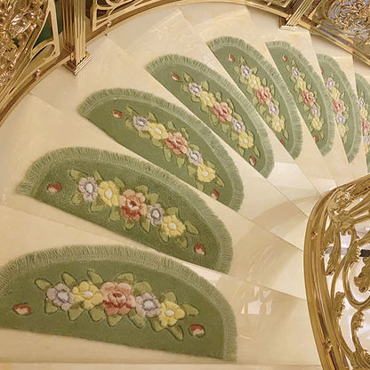 Floral Tassel Non-Slip Stair Treads Carpet - image 14