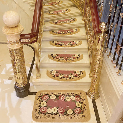 Floral Tassel Non-Slip Stair Treads Carpet - image 3