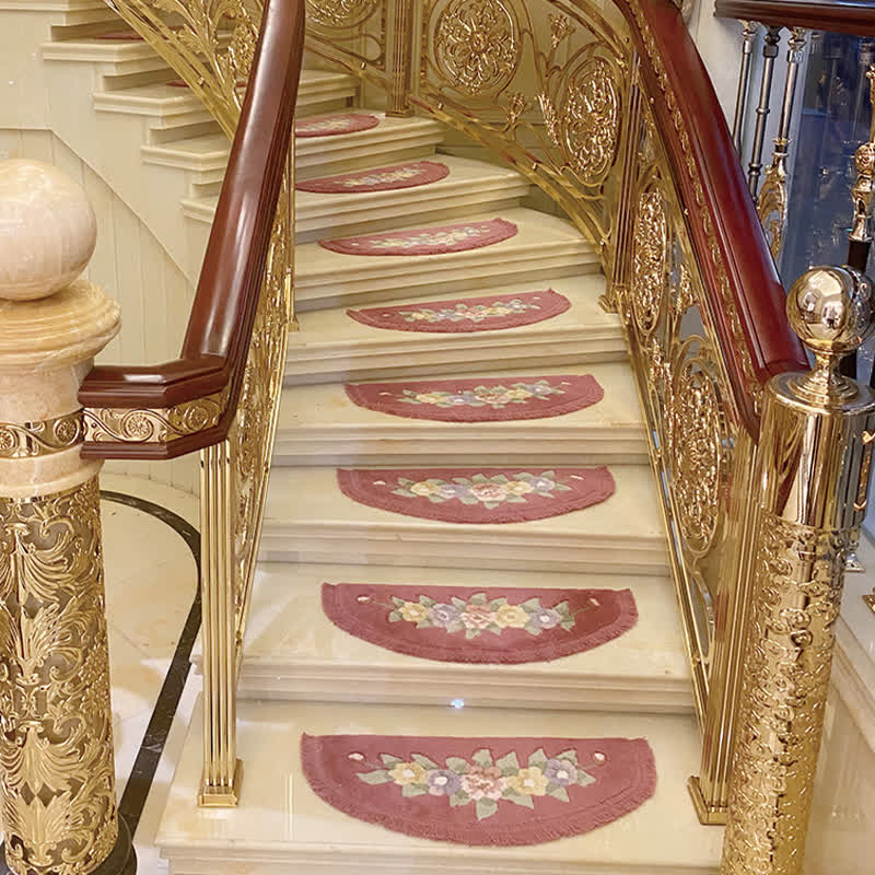 Floral Tassel Non-Slip Stair Treads Carpet - image 18