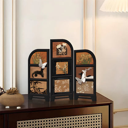 Rural Retro Foldable Screen Desktop Ornament - B - 3PCS - 14"W x 11"H - image 4