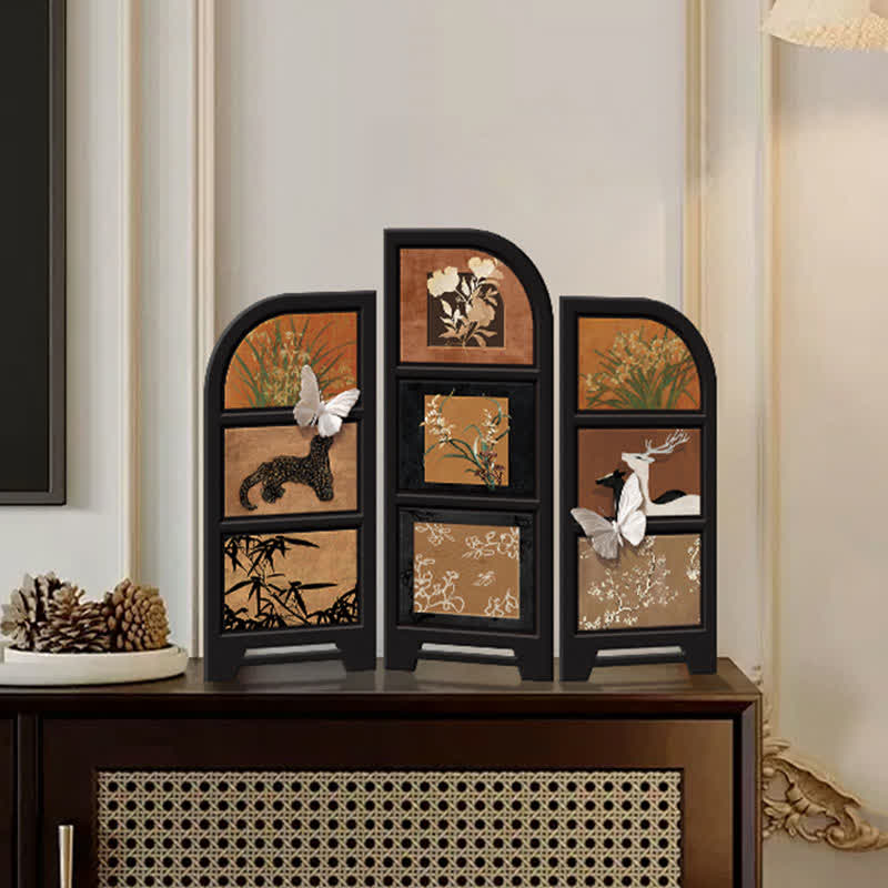 Rural Retro Foldable Screen Desktop Ornament - image 5