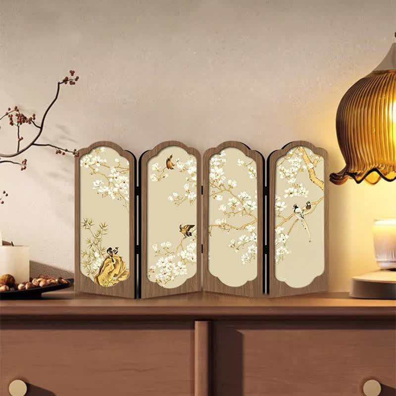 Retro Floral Foldable Desktop Ornament - A - 2PCS - 19"W x 12"H - image 0