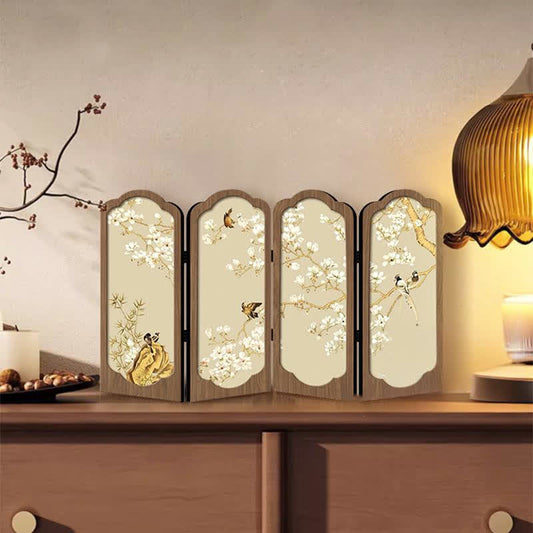 Retro Floral Foldable Desktop Ornament - A - 2PCS - 19"W x 12"H - image 0