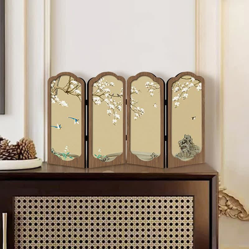 Retro Floral Foldable Desktop Ornament - C - 2PCS - 19"W x 12"H - image 5