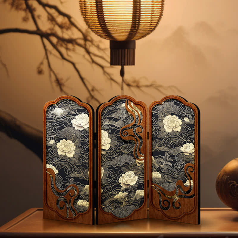 Foldable Retro Peony Desktop Ornament - image 4