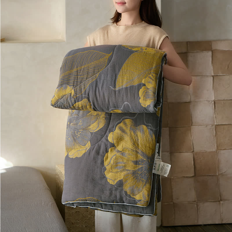 Blooming Flower Cotton Gauze Breathable Bedding - image 1