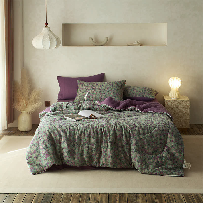 Jacquard Flower Cotton Gauze Comfy Bedding - Bedding Set - King - image 0