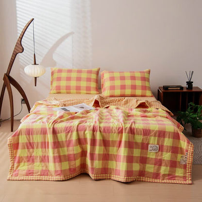 Yarn-dyed Plaid Pure Cotton Vintage Bedding - image 1