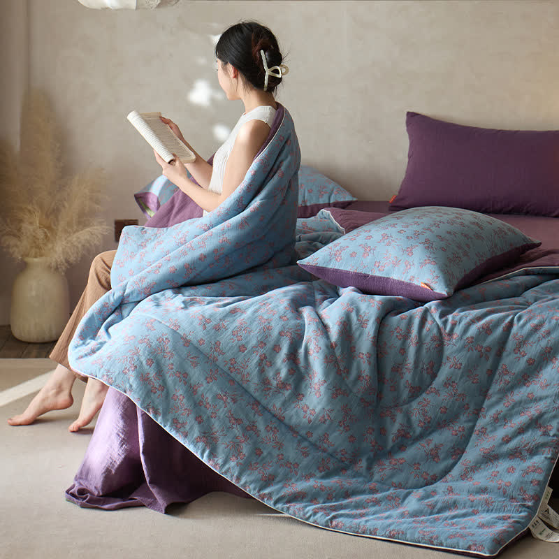 Cotton Gauze Comfy Breathable Floral Bedding - image 1