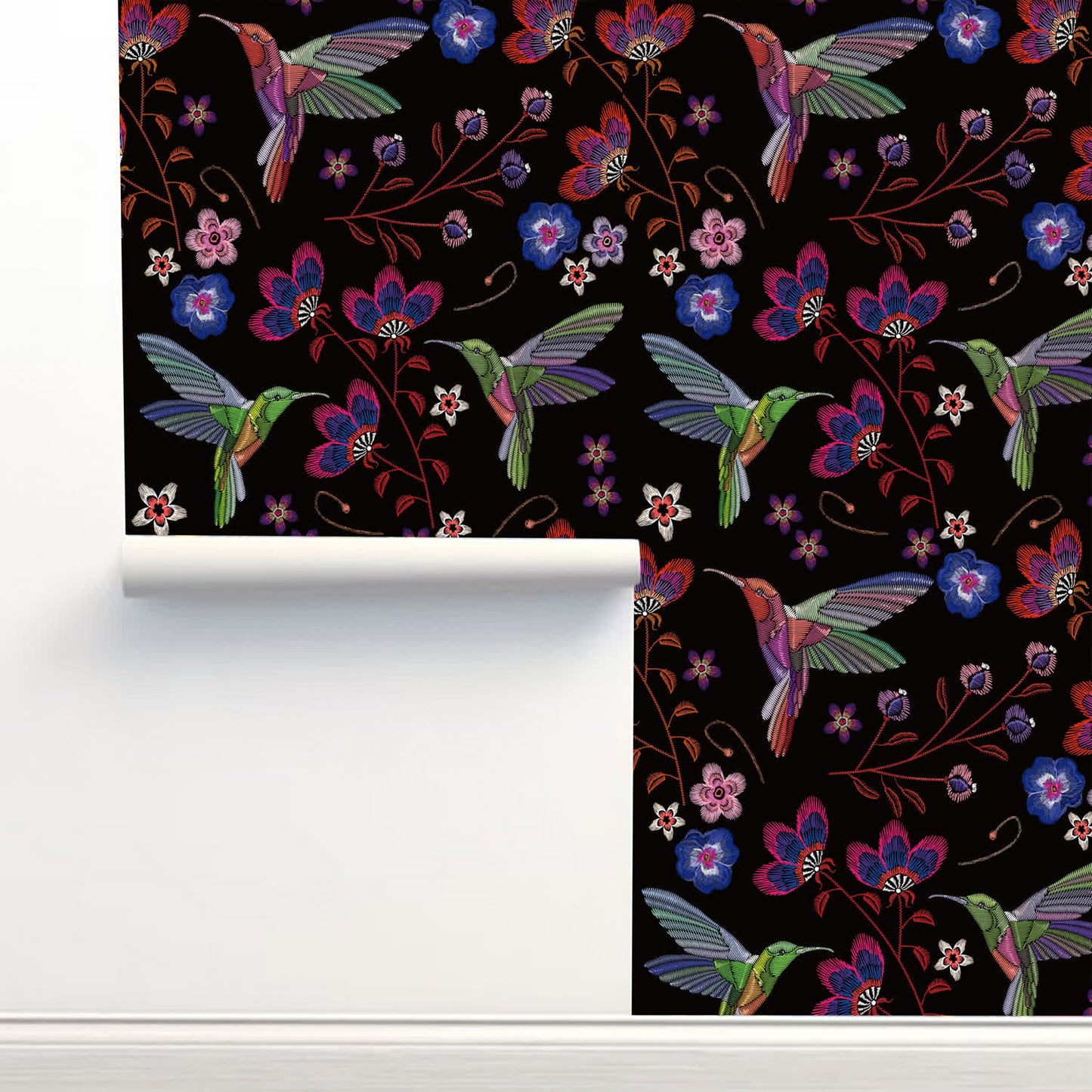 Removable Floral Bird Peel and Stick Wallpaper - image 3