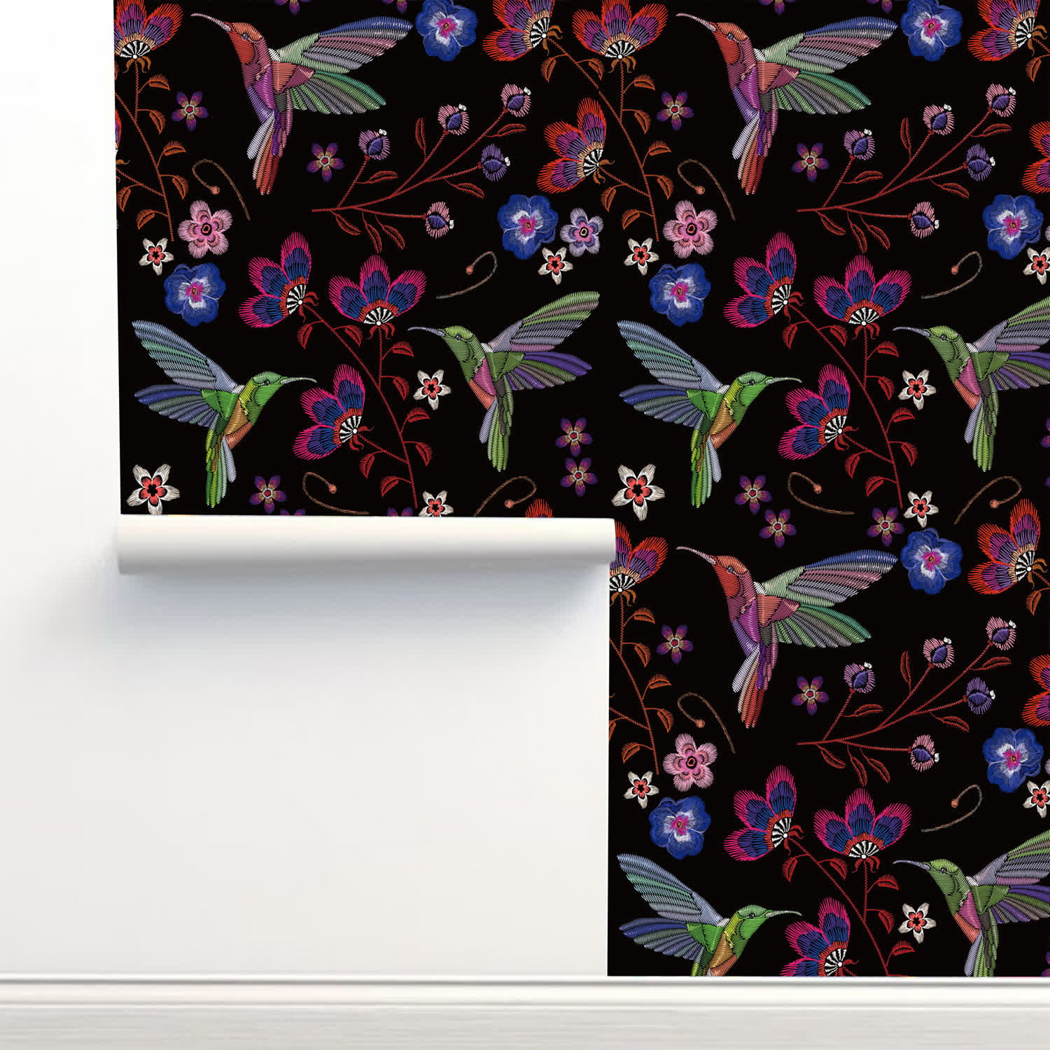 Removable Floral Bird Peel and Stick Wallpaper - image 3