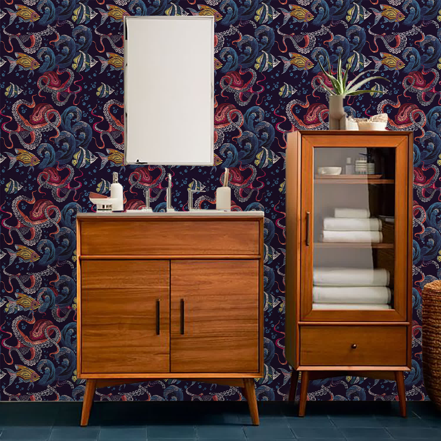 Removable Undersea World DIY Decorative Wallpaper - image 1