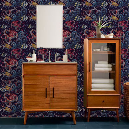 Removable Undersea World DIY Decorative Wallpaper - image 1