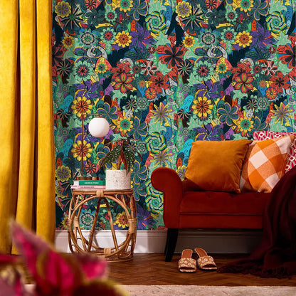 DIY Removable Bright Floral Decorative Wallpaper - image 0