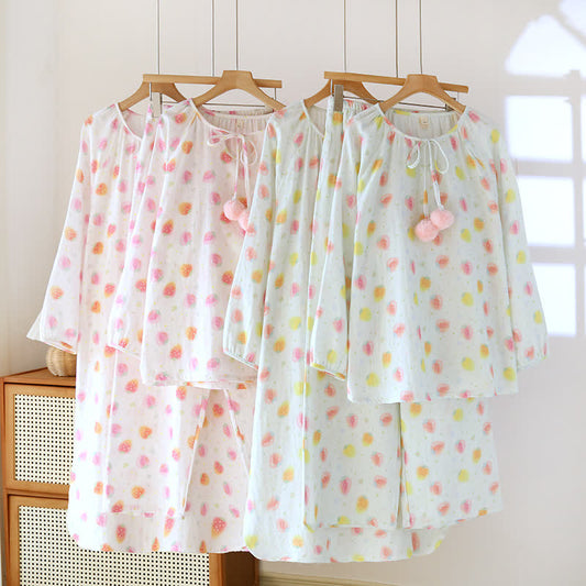 Refresh Strawberry Cotton Gauze Nightwear - image 0